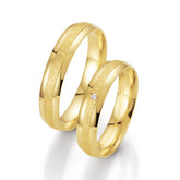 Breuning Klassik Trauringe mit Diamant - 48/07014 & 48/07013